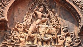 Apsara typical picture at Angkor Complex, Siem Reap